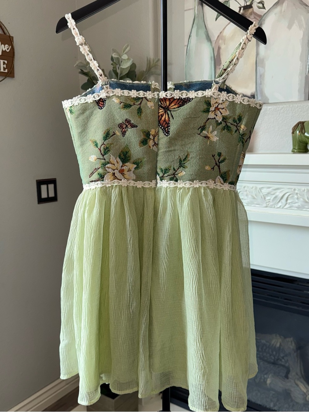 Cider Butterfly Floral Corset Mini Dress S - Picture 3 of 16